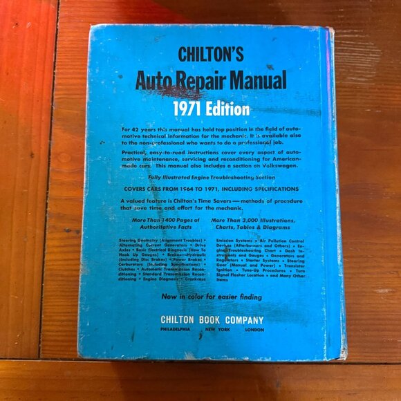 Chiltons Auto Repair Manual 1971 Edition American Cars & Volkswagen - Picture 2 of 2